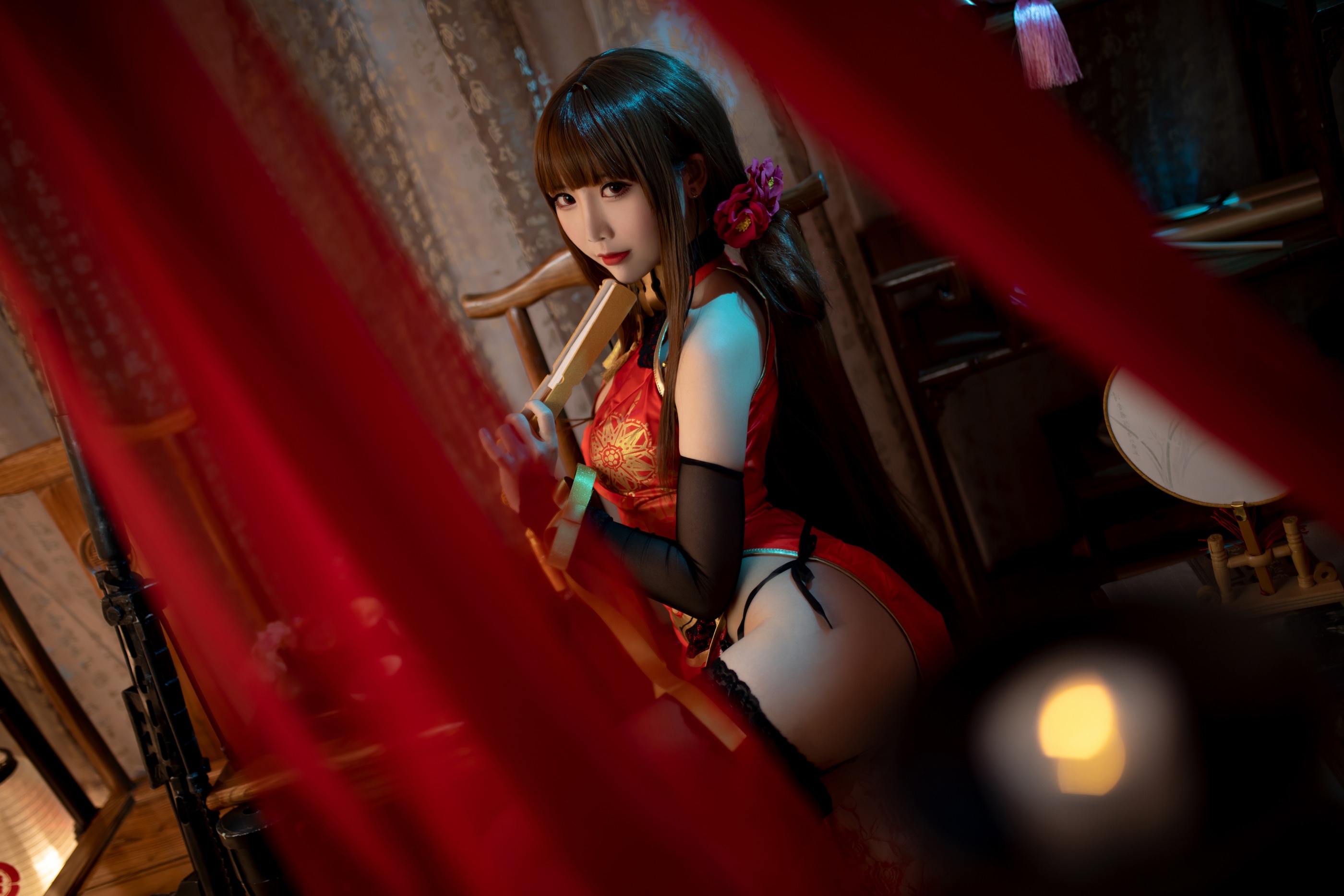 图片[1]-面饼仙儿 – NO.115 Coser面饼仙儿 DSR50 红牡丹[42P]-XikXak